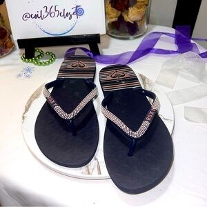Roxy Blue Flip Flop Thong Sandals  Size 9-10